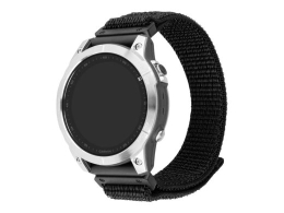 Fixed Sporty Strap for Garmin QuickFit 22mm 160-210 mm Black Nylon