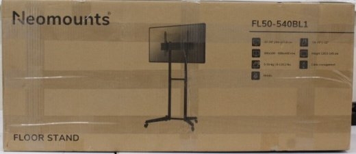 SALE OUT. Neomounts FL50-540BL1 TV trolley - 37-70" - max 50 kg - manual h 128,5-145 cm - VESA 100x100-600x400 - black Neomounts Floor stand FL50-5...