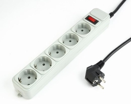 CABLE POWER EXTENSION 3M/5OUTL SPG3-B-10C GEMBIRD
