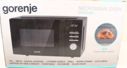 SALE OUT. Gorenje Microwave Oven MO20A4BH Free standing 800 W 20 L Grill Black DAMAGED PACKAGING AND ITEM RIGHT SIDE