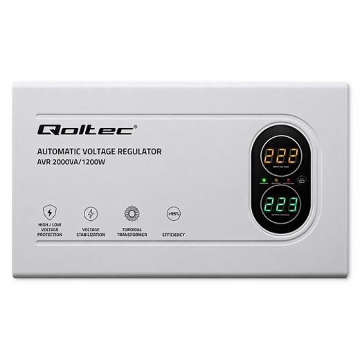 Voltage stabilizer AVR 2000VA 1200W toroidal
