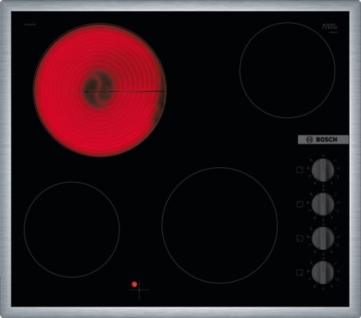 Bosch Hob PKE645CA2E Vitroceramic Number of burners/cooking zones 4 Rotary knobs Black
