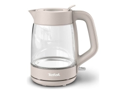 TEFAL Kettle KO2G0BE0 2000 W Electric 1.7 L Glass 360° rotational base Grey/Transparent