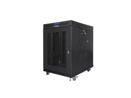 Lanberg Rack cabinet 19" free-standing 15U/800x1000 (flat pack) with mesh door, LCD FF01-8015-23BL Black