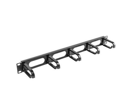 LANBERG CABLE ORGANISER 19" (1U, TYPE B, BLACK) AK-1205-B