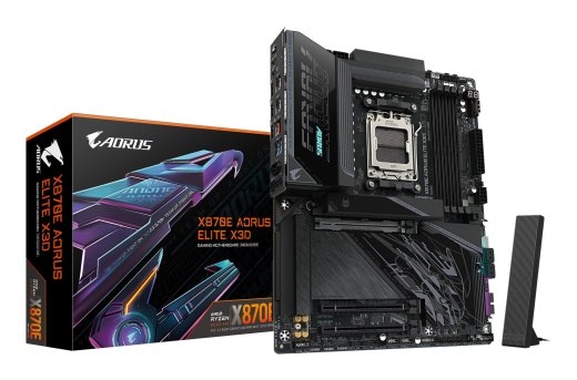 Mainboard GIGABYTE AMD X870E Socket AM5 ATX RAM DDR5-SDRAM 4xSlots Wi-Fi Yes Bluetooth Yes 4xNumber of M.2 (M) slots X870E A ELITE X X870EAELITEX