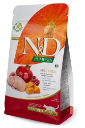 FARMINA Pumpkin N&D Neutered Quail - dry cat food - 5kg