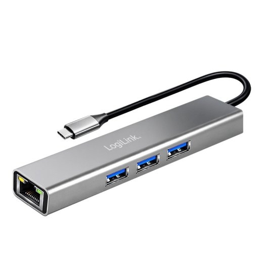 Logilink Hub USB3.2 3xUSB-A 1x RJ45 Gigabit Ethernet