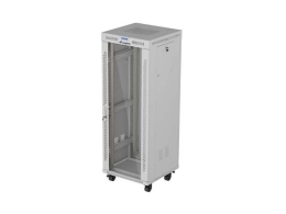 Lanberg 19" 32U Standing Rack Cabinet 600×600 Gray with Perforated Doors and LCD (Flat Pack)