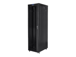 Lanberg Rack cabinet 19" free-standing 47U/800x1000 (flat pack) with glass door, LCD FF01-8047-12BL Black