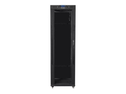 Lanberg Rack cabinet 19" free-standing 42U/600x800 (flat pack) with glass door, LCD FF01-6842-12BL Black