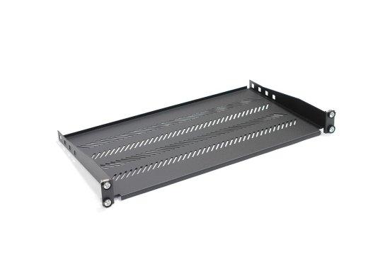 Shelf for 450mm 19 "483x250mm 1U black racks with adjustable and support