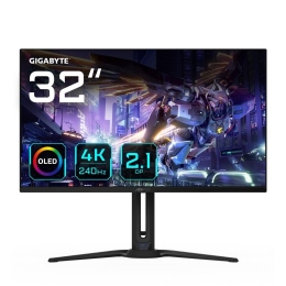 GIGABYTE AORUS FO32U2P 32” OLED Gaming Monitor - 3840 x 2160(UHD), 240Hz, 0.03ms, 250 cd/m2, KVM, FreeSync Premium Pro, DisplayHDR True Black 400,...