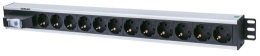 Intellinet Vertical Rackmount 12-Output Power Distribution Unit (PDU), CEE 7/3 Outlets, With Single Air Switch, No Surge Protection, Built-in 1.6m...