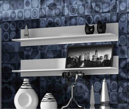Cama set of two shelves 125cm SOHO white matte