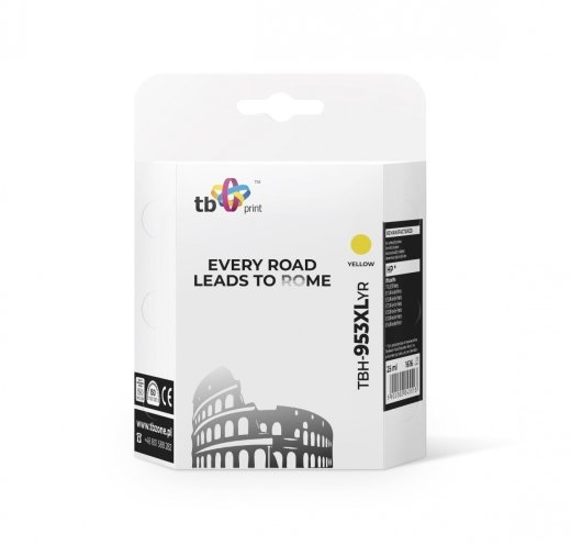 Ink for HP OJ 8710 AiO TBH-953XLYR yellow refabrication
