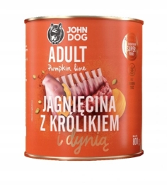 JOHN DOG Pumpkin Lamb with rabbit and pumpkin - wet dog food - 800g