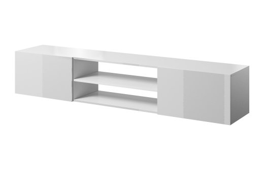 RTV cabinet SLIDE 200K 200x40x37 cm all glossy white