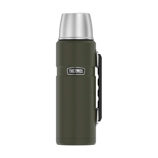 THERMOS 1,2l thermos flask with cup holder - army green