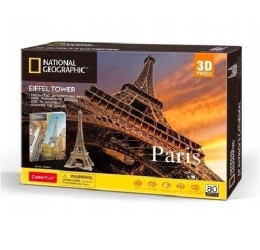 Puzzle 3D National Geographic Paryż Wieża Eiffla 80 elementów