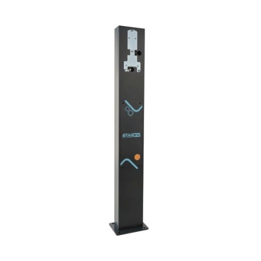 Single post for STAG EV charger with socket