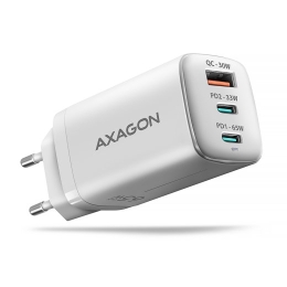 AXAGON GaN wallcharger 3x port (USB-A + 2x USB-C), PD3.0/PPS/QC4+/SFC2.0/AFC/SCP/FCP/Apple, 65W ACU-DPQ65W