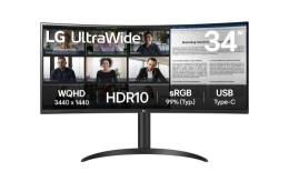 LG 34WR50QK-B computer monitor 86.4 cm (34") 3440 x 1440 pixels Wide Quad HD Black