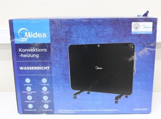 SALE OUT. Midea NDK15-15MR Convection Heater, Black Midea Convection Heater NDK15-15MR 1500 W Number of power levels 3 Black DAMAGED PACKAGING, DEN...