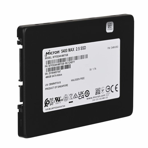 Micron 5400 MAX 480 2.5" Serial ATA III 3D TLC NAND