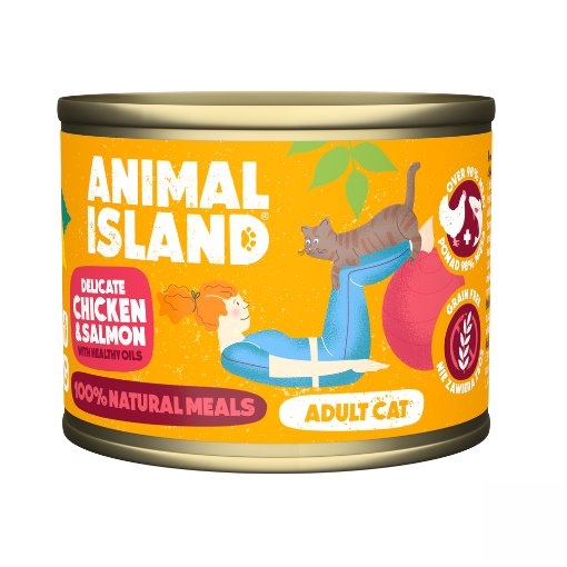 ANIMAL ISLAND Chicken with salmon - wet cat food - 200 g