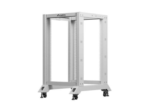 Lanberg Open rack stand 19 inches 18U 600x800 grey