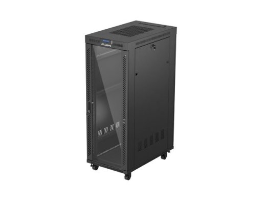 Lanberg Standing rack cabinet 19 inch 32U 600x1000 glass door LCD black (Flat pack)