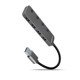 I/O USB HUB SWITCH 4PORT/0.2M HUE-MSA AXAGON