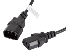 Extension power cable IEC 320 C13 - C14 1.8M black