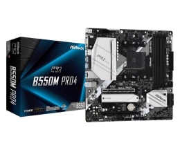 Motherboard B550M Pro4 AM4 4DDR4 HDMI/DP/D-SUB M.2 mATX