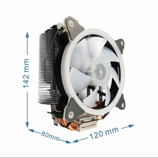 CPU cooler Huracan 12cm 150W 4-pin multicolor LED