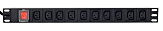 Rack power strip PDU 10xC13 1U 16A C19 2m