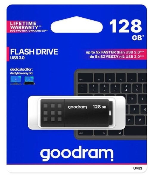 Goodram UME3 USB flash drive 128 USB Type-A 3.0 (3.1 Gen 1) Black