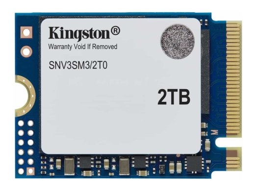 Kingston SSD NV3 2000 SSD form factor M.2 2230 Solid-state drive interface PCIe 4.0 x4 NVMe Read speed 6000 MB/s Write speed 5000 MB/s