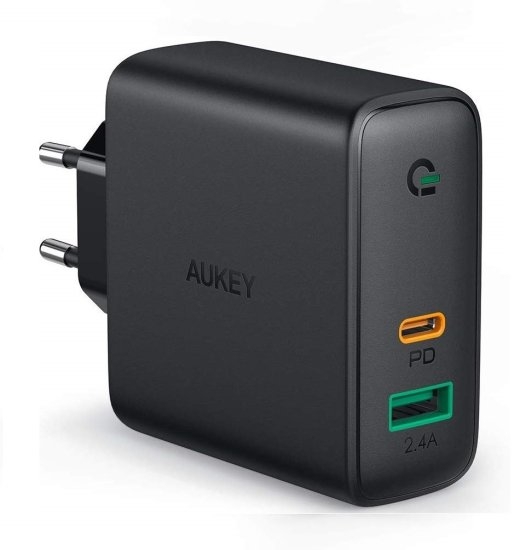 Wall Charger 2xUSB Power Delivery (1xUSB A+1xUSB C) 5.4A 30W Dynamic Detect PA-D1