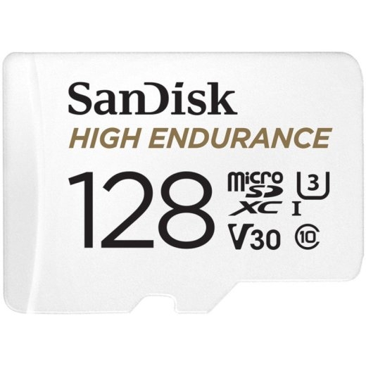 Memory card microSD High Endurance microSDXC 128GB monitoring