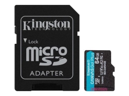 Kingston Flash-Card incl. SD-Adapter Canvas Go! Plus - microSDXC UHS-I - 64