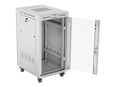 Lanberg Rack cabinet 19" free-standing 22U/600x800 (flat pack) with glass door FF01-6822-12SL Grey