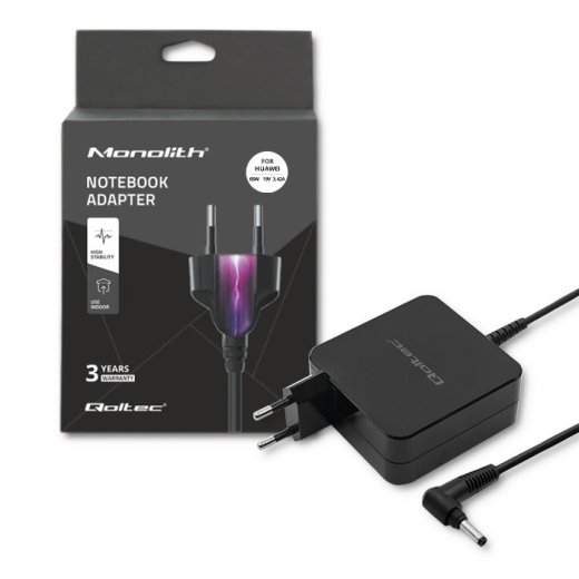 Qoltec 51751 Power adapter for laptop Huawei 65W 19V 3.42A 4.0*1.7