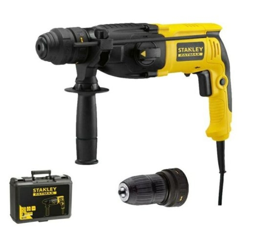 Stanley 2.4J SDS Plus Hammer Drill With Quick Change Chuck, Kitbox SFMEH210K-QS 800 W