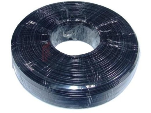 Flat telephone cable stranded wire 100 meters black