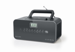 Muse Portable radio M-28DG AUX in Grey