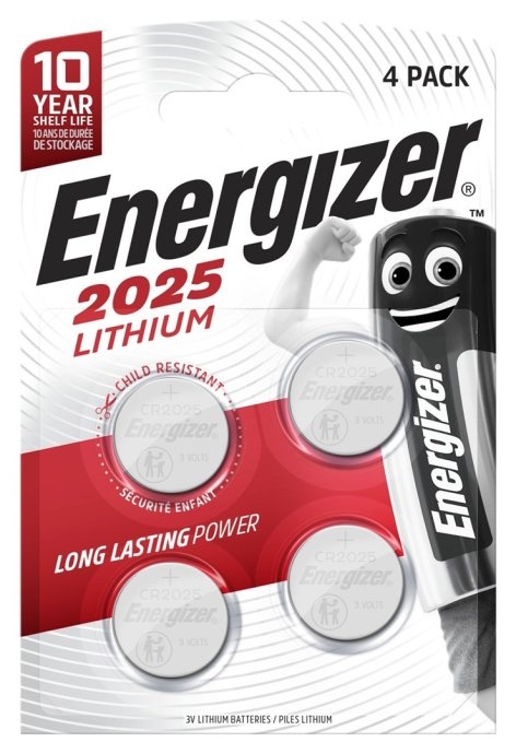 ENERGIZER BATTERIES SPECIALIZED CR2025 4 PIECES