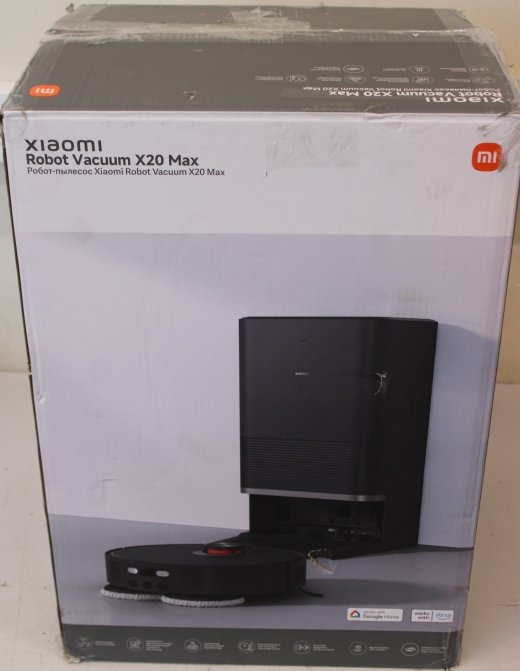SALE OUT. Xiaomi Robot Vacuum X20 Max Wet&Dry 5200 mAh 8000 Pa Black REFURBISHED, USED, DIRTY, SCRATCHED