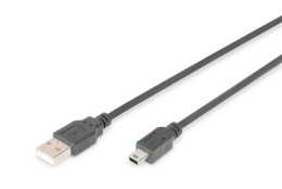 Digitus Connection Cable, 1.8 m AK-300108-018-S USB Type A to USB Mini B